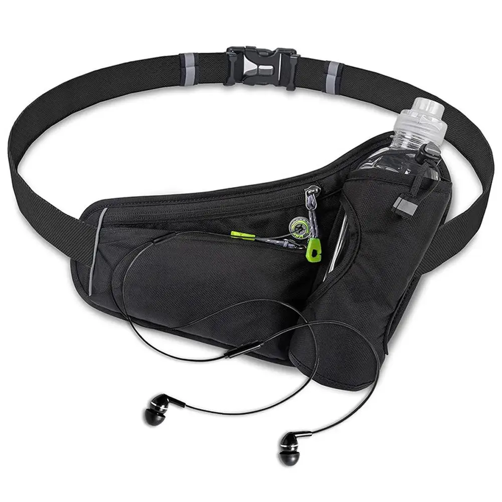 الرياضة في الهواء الطلق الخصر حقيبة اللياقة البدنية زجاجة حزام مقاوم للماء جراب هاتف حامل زجاجة ماء للجري وركوب الدراجات للرجال والنساء #2
