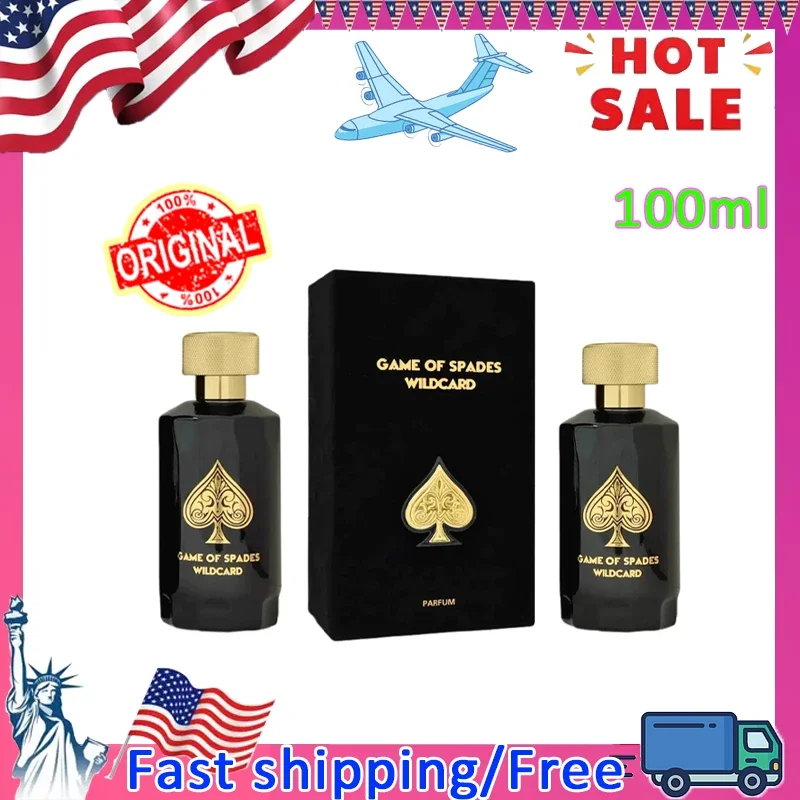 

100 мл Jo Milano Paris Game of Spades Wildcard Eau De Parfum Спрей для унисекс Оригинальные духи Стойкие цветочные феромоны Одеколон