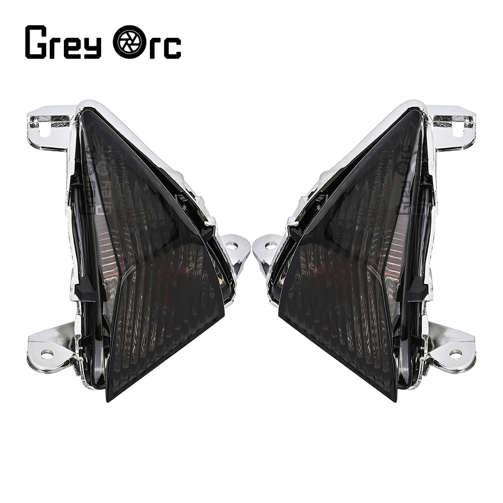 For Kawasaki ZX14 ZX14R 2006-2019 Motorcycle Clear/Smoke Lens Turn Signals Lamp Indicators 12V Bulb Light Amber Light Fit