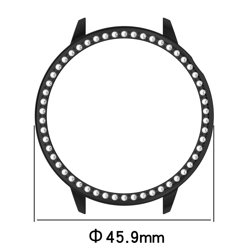 Capa para oneplus watch3 43mm escavada fileira única capa protetora oca de diamante