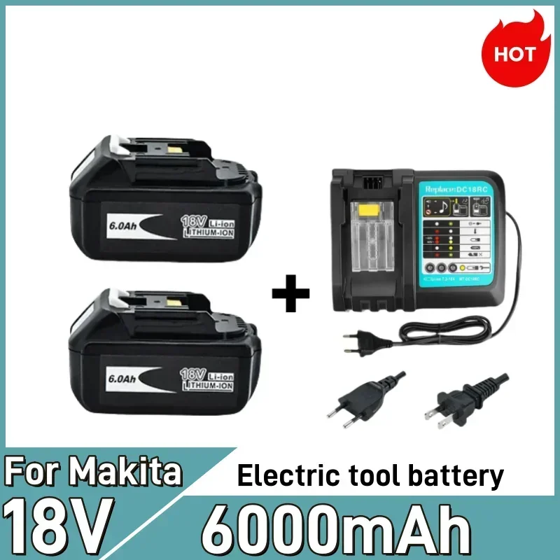 

New For 18V Makita Battery 6000mAh Rechargeable Power Tools Battery with LED Li-ion Replacement LXT BL1860B BL1860 BL1850