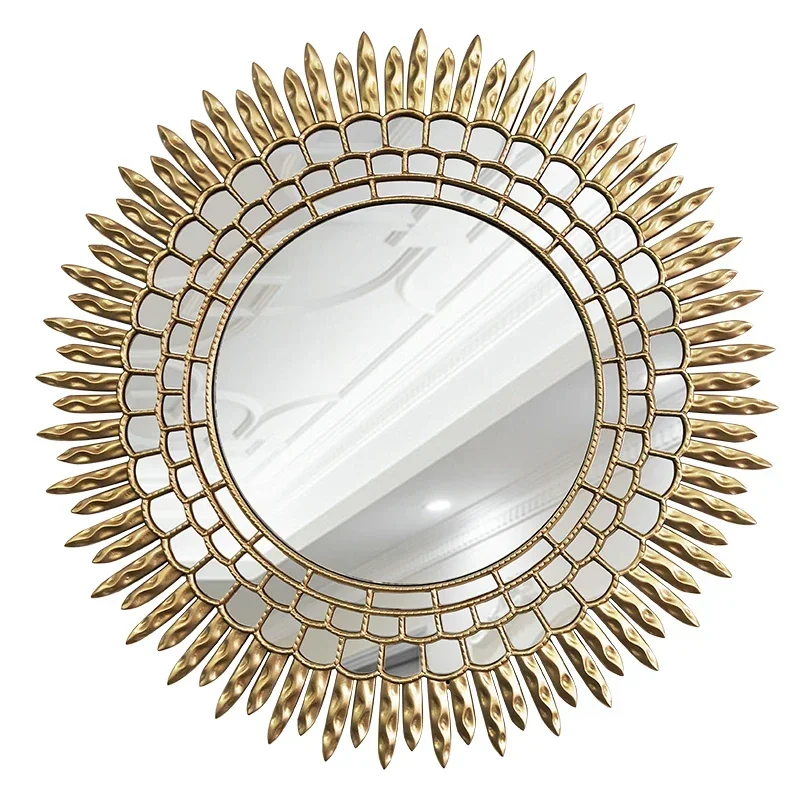 

European style mirror hanging home decoration background wall creative entrance wall decoration fireplace dining edge