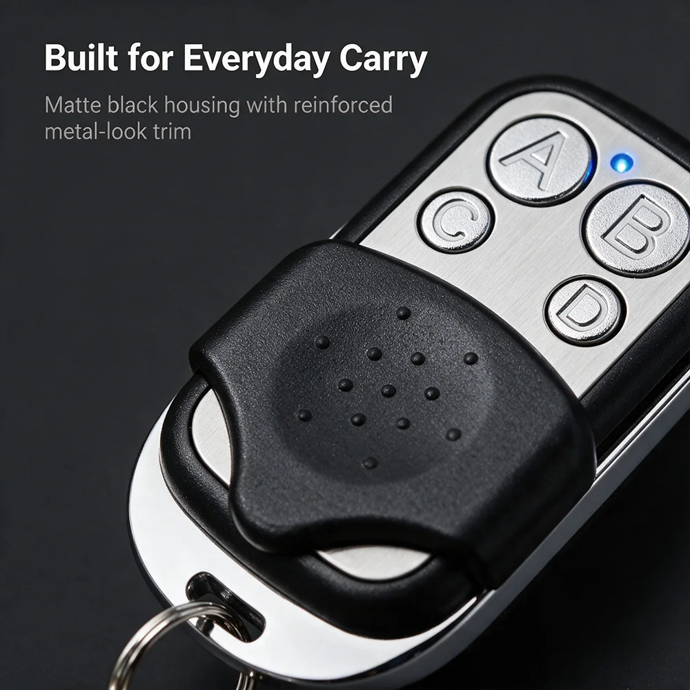 433MHz Metal Push Button Remote Control Transmitter ABCD 4Button Universal 4 Buttons Garage Door Opener Remote