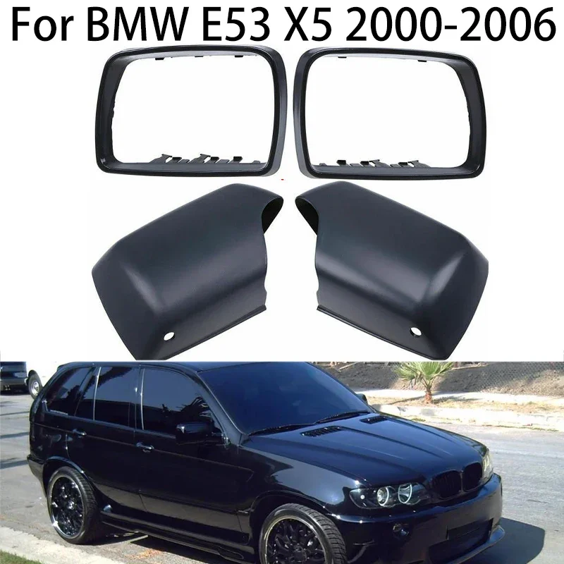 

For BMW E53 X5 2000-2006 Mirror Cover Cap Door Wing Rearview Mirror Trim Ring Housing Frame exterior parts 51168256321