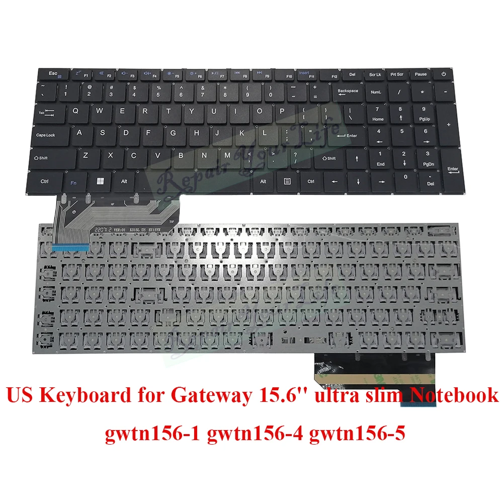 US Keyboard for Gateway 15.6'' ultra slim Notebook gwtn156-1 gwtn156-4/4bk gwtn156-5 gwtn156-5bl/5pr/5BK 5GR GWTN156-4BL/4GR/4PR