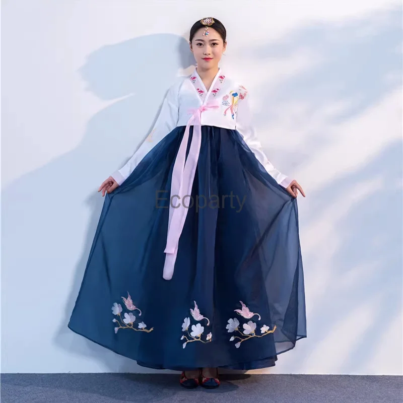 Women Traditional Hanbok Improved Korean Traditional Costume Minority Palace Performance Court Clothes Elegant Princess Costume