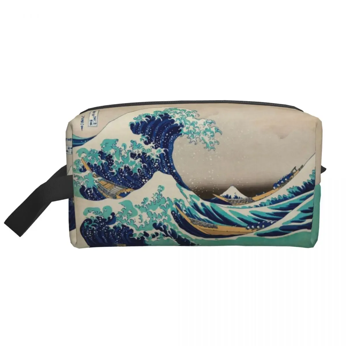 Custom Geweldige Wave Off Kanagawa Vintage Japanse Reis Cosmetische Tas Vrouwen Make-Up Toilettas Organizer Lady Beauty Opslag Dopp Kit