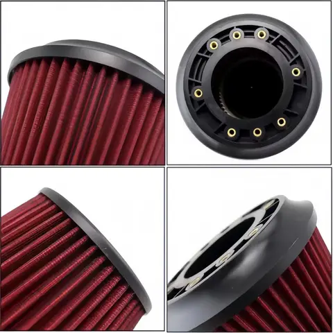 76mm Luftfilter Insug Högpresterande Racing Universal JDM Dubbeltrattadapter Kallt Luftintagsfilter För Apexi 8 best sales apex - №1