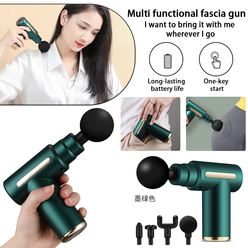

Многофункциональный мини-пистолет для фасции, удобная модель с зарядкой через USB, профессиональный фитнес-массажер для домашнего вибрационного расслабления мышц