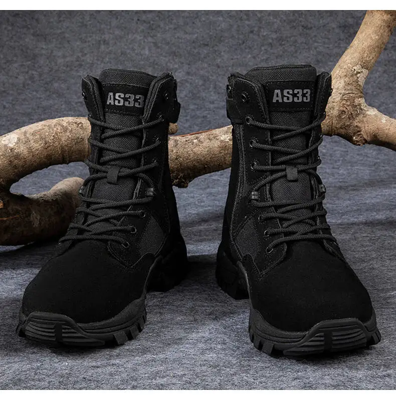 Outdoor-Stiefel für Herren, Knöchelstiefel, dick, hochwertig, sportlich, wasserdicht, rutschfest, Wanderstiefel, verschleißfest, Dschungel-Trekking, Größe 39–47 – Detail 25