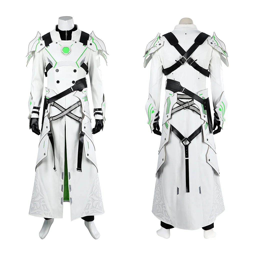 Game Final Fantasy VII Ever Crisis Sephiroth Cosplay Sephiroth White Battle Suit Villain Costume Halloween Party Costume