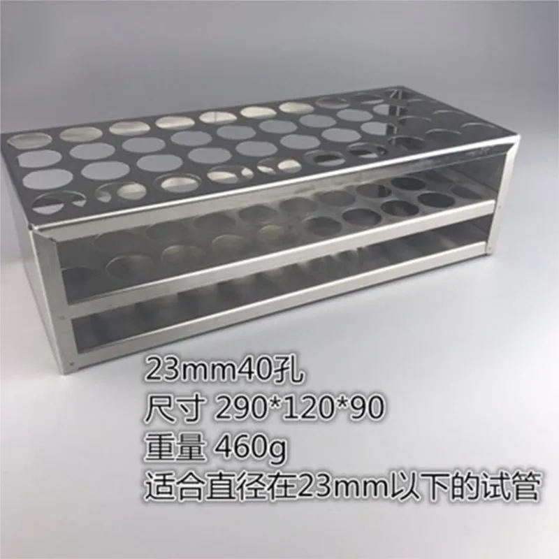 

40 holes diameter 23mm Stainless Steel Test Tube Stand Test Tube Rack Holder Laboratory Supplies