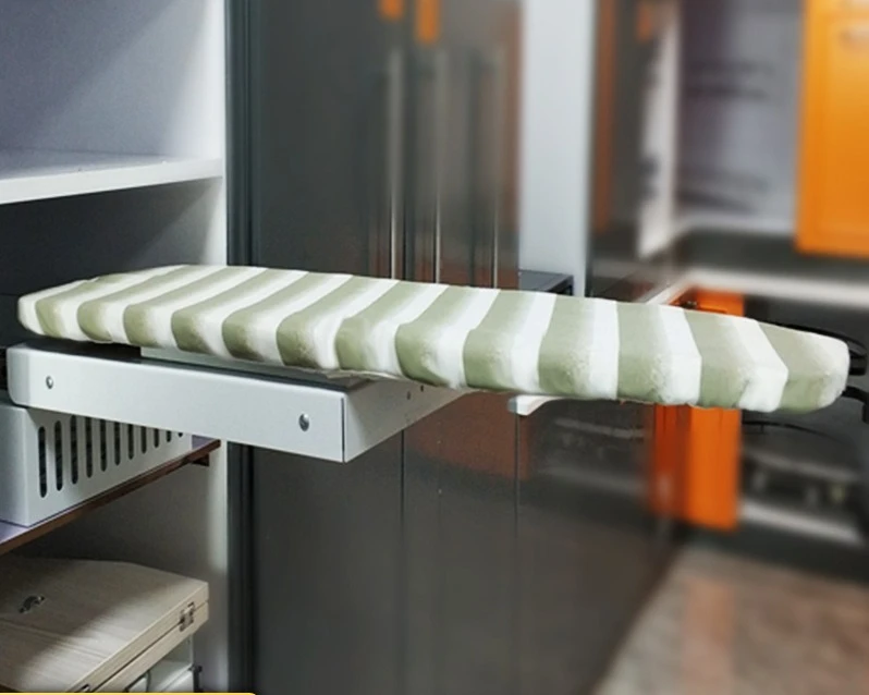 

Rotary folding storage ironing board Home hotel ironing board High-end clothes ironing table shelf Thickened damping slide