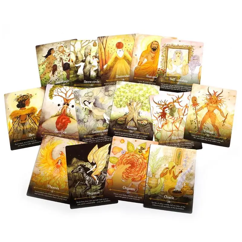 Seasons of the Witch Beltane Oracle Card Deck 44 Fortune Telling Game Cards Fate Divination Tarot Cards Party Board Game