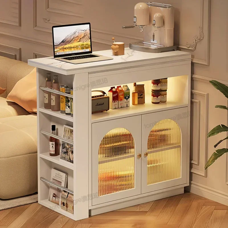 

Современные белые барные столы для гостиной, квадратные журнальные столики для дома с хранением, минималистичный дизайн, мебель для дома, декор