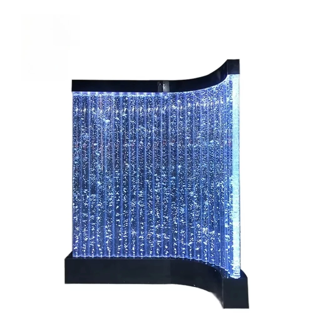 Hotel club bar restaurante piso decorativo acrílico vertical fuente de baile de agua panel de burbujas pared habitación pantalla deflector