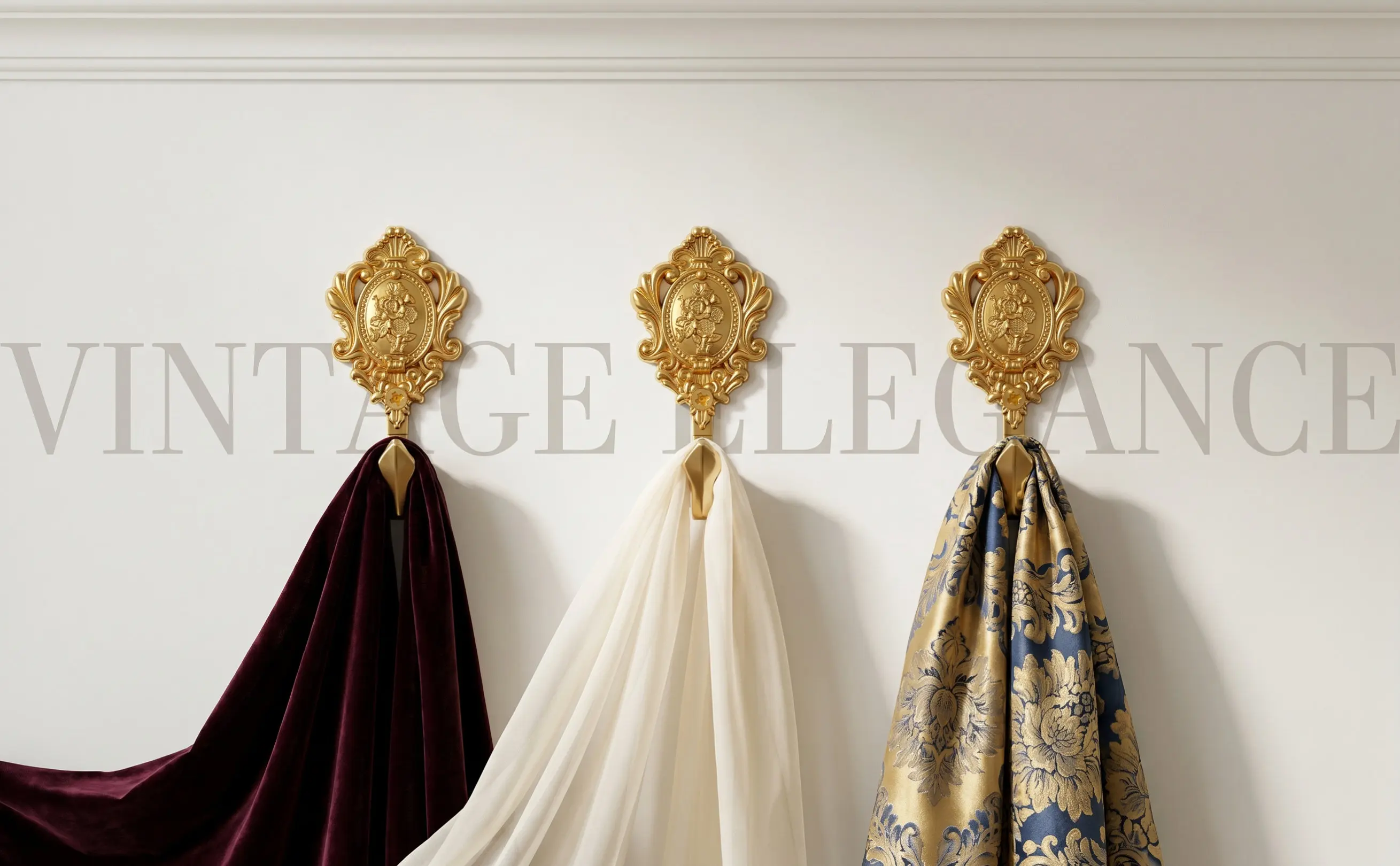 2 pcs Curtain Hooks Drapery Halloween Christmas New Year Curtain Tie Back Wall Curtain Tie Backs Wall Curtain Tie Backs For Wall