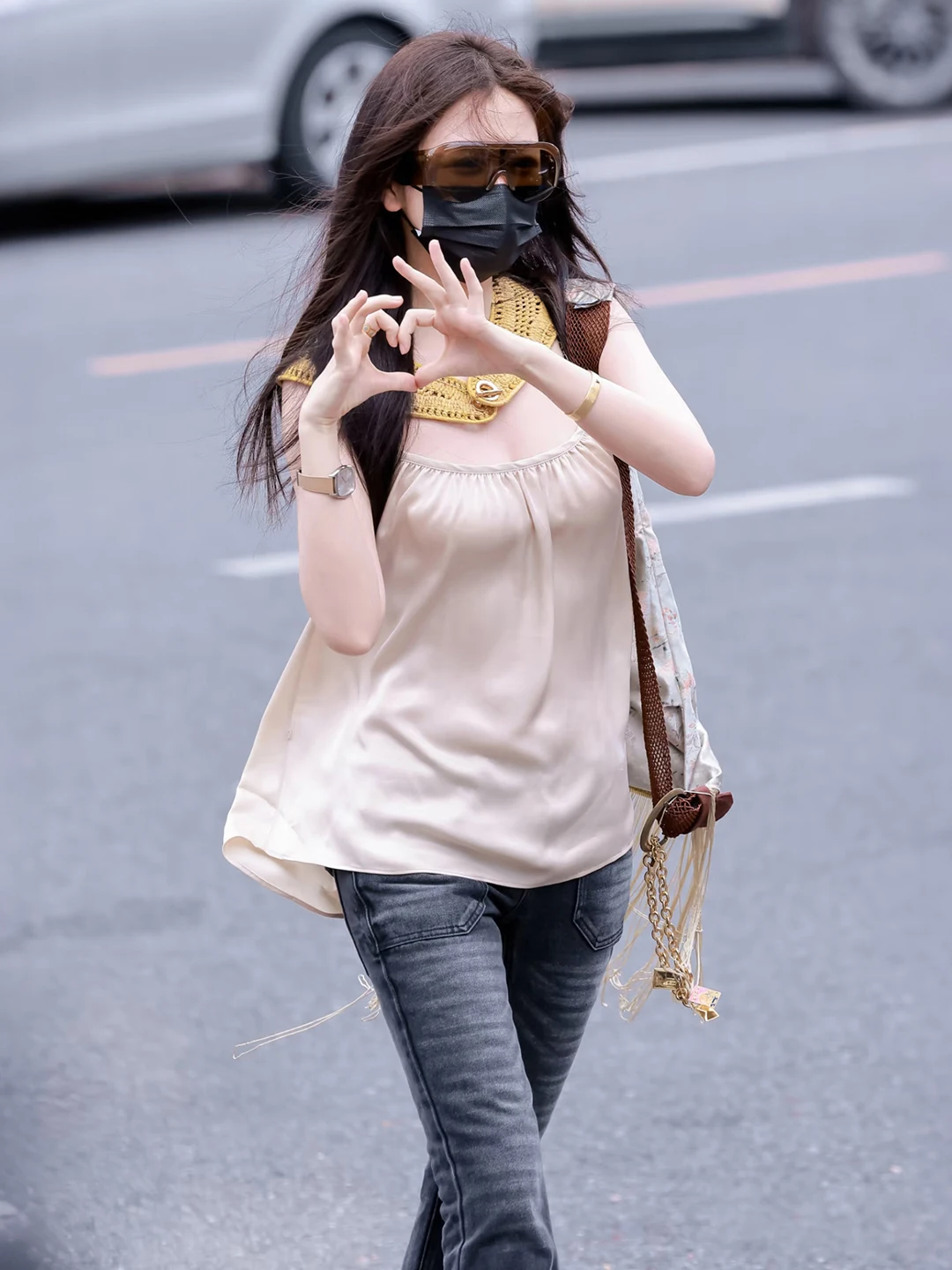 Sisjuly Summer Fashion Casual Loose Women's Strap Vest Breathable Comfortable Polyester Micro Elastic Hollow out Long Line