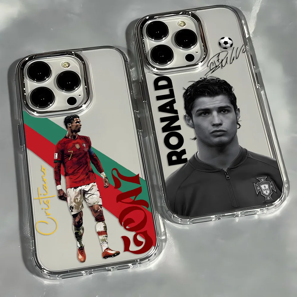 Berühmte Fußballspieler C-CR7 Handyhülle für iPhone 17 16e 16 15 14 13 12 11 mini Pro Max X XR Air Plus Transparente Weiche Schutzhülle