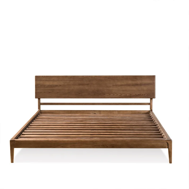 

Solid wood bed, bedroom double 1.8 meters 1.5 meters double bed, ash wood whole body polished