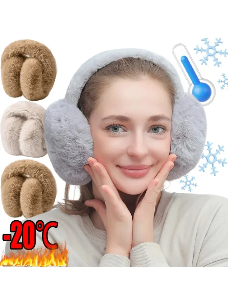 AliExpress Earmuffs Foldable Earmuffs for Women Winter Warm Ear Protectors Compact Minimalist Design Winter Accessory Multicolor Soft