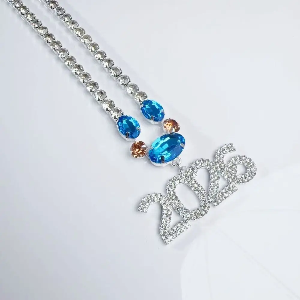 كريستال 2026 قلادة قلادة هندسية الحب القلب حجر الراين الترقوة سلسلة مربع مبالغ فيه 2026 مجوهرات السنة الجديدة #4