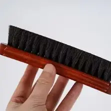 3PCS Horsehair Cleaning Brush Kit Shoe Polishing Applicator For Leather Suede Boots Car Interior Detail Care
