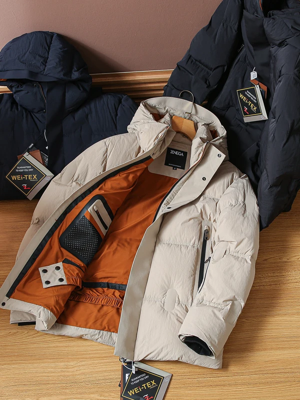 

Утепленная пуховая куртка High-Loft High-Puff для активного отдыха, всесезонная, морозостойкая, зимняя, ветрозащитная, мужская, модная, городская