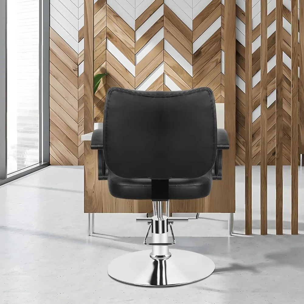 

Professional Hydraulic Barber Chair - 360° Swivel Stylist Chair with Adjustable Headrest for Salon & Tattoo Studio (Black)​