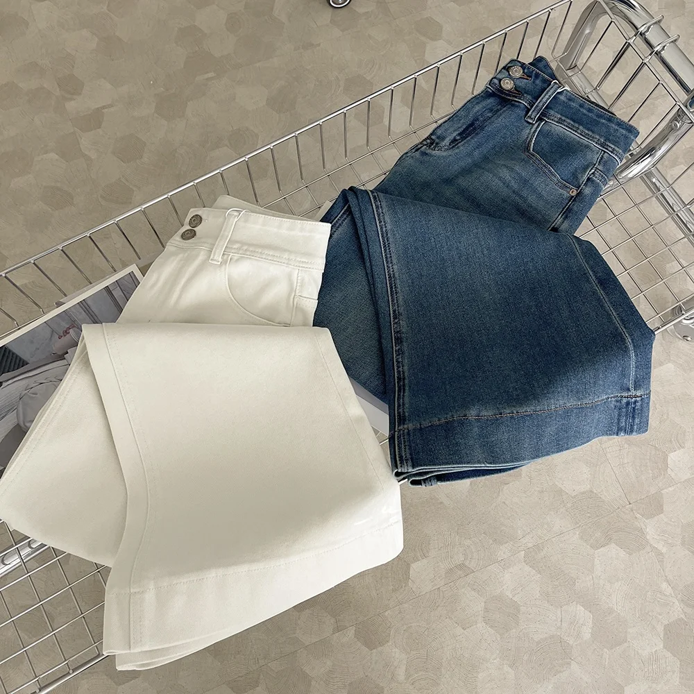 

360° Four-Way Stretch Denim Jeans YKK Zipper Mid-High Waist Elastic Commute Slimming Versatile Micro Flare Jeans