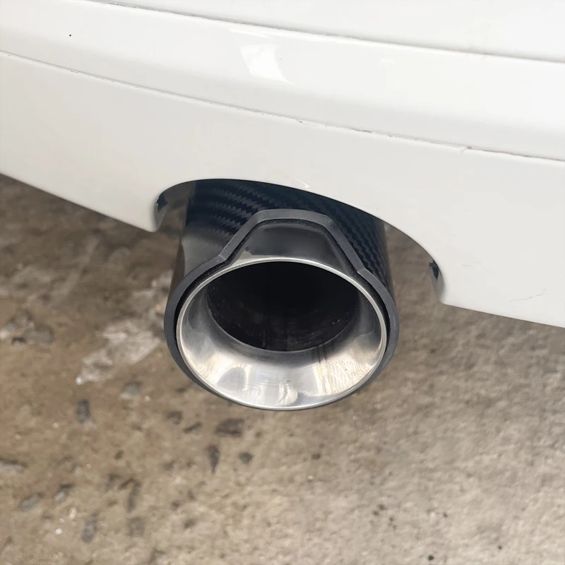 Carbon firber Exhaust Tips exhaust pipe cover tail throat muffler decorative end tip Auto parts protector For BMW 1M coupe E82