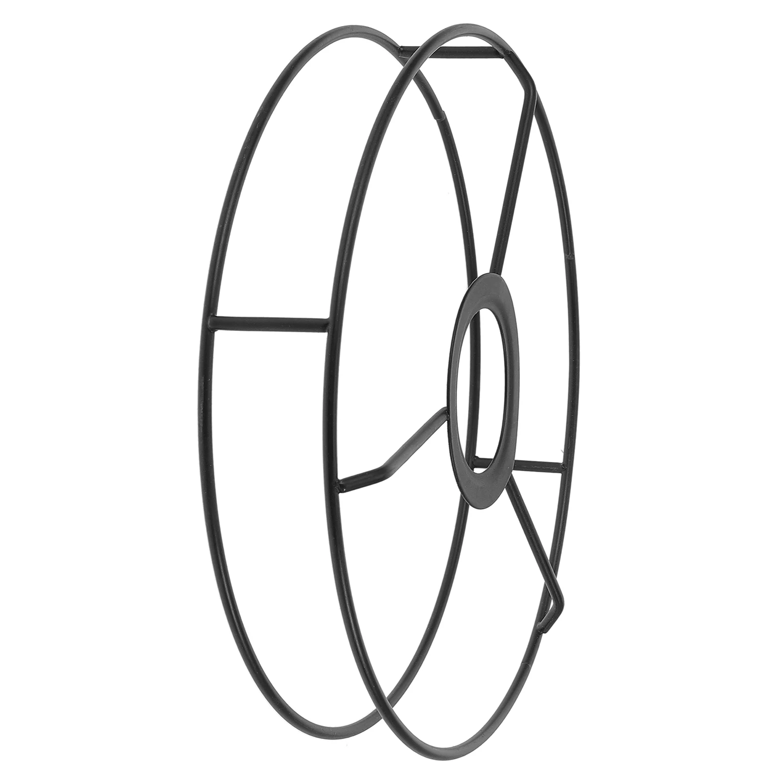 

Circular Lamp Frame DIY Bracket Table Light Holder Black Iron Stand Frames for Home Lighting Accessories Round Shades