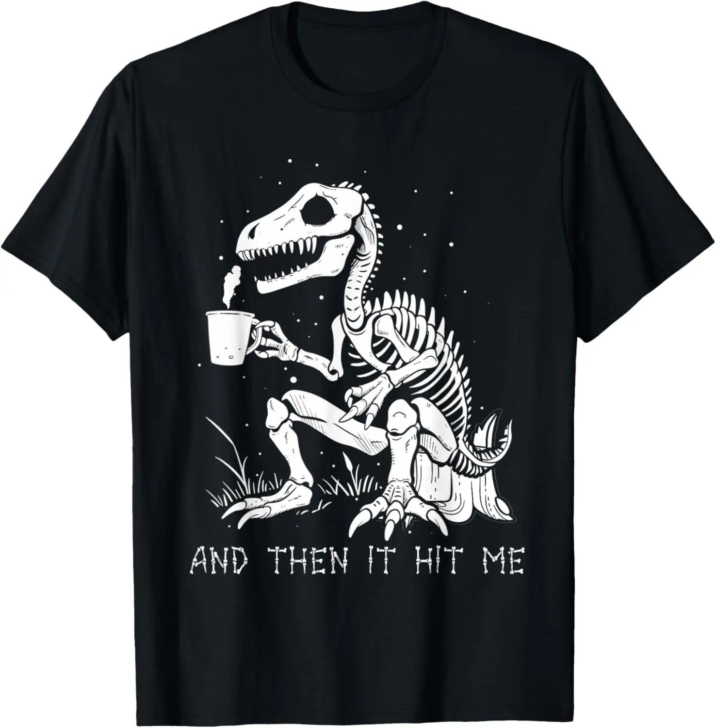 Funny Dinosaur Skeleton Costume Goth Men Women Halloween T-Shirt