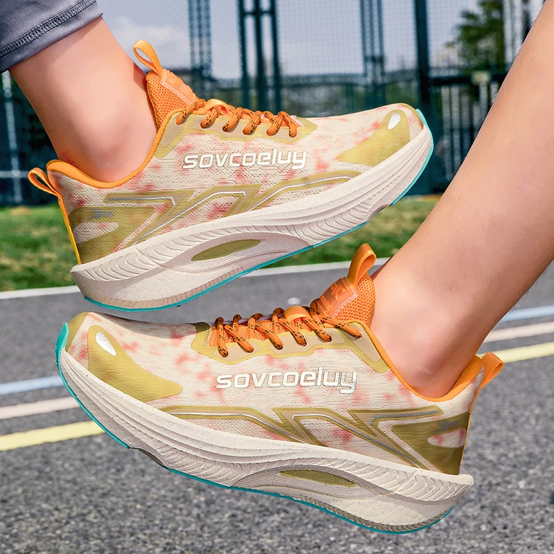 

2026 Summer New Carbon Plate Running Shoes, Lightweight Breathable Marathon Racing Training Shoes, Unisex Casual Sports Sneakers