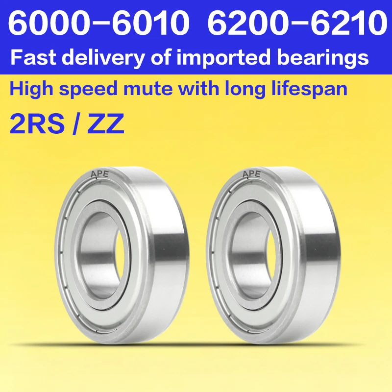 2-10pcs abec-9 bearing 6200 6202 6002 6201 6000 6001 6003 6203 6004 6204 6005 6205 6006 6206 -2RS RS Z ZZ bearings image 5