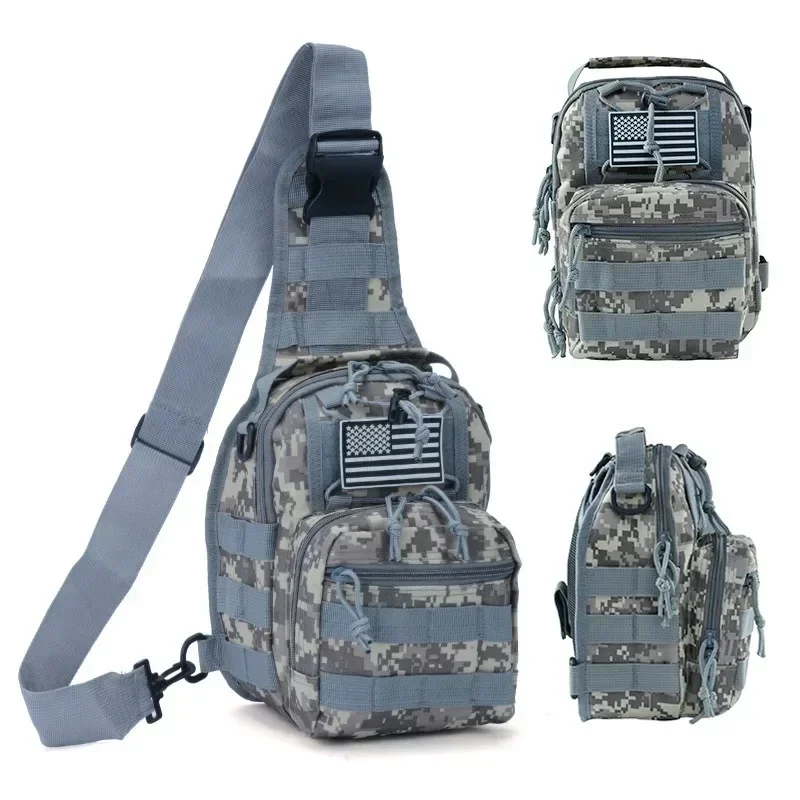 Tactical Waterproof Shoulder Bag for Cycling and Outdoor Sports Military Style Chest Sling Bags Multi-functional Crossbody Men