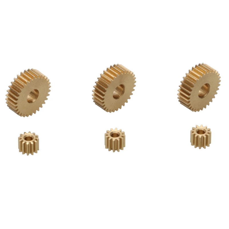 10PCS Modulus 0.2 Brass Spur Gear 10T 12T 15T 20T 30T 40T Micro Mini Motor Shaft Pinion Hole Dia 0.8mm/1mm/2mm for DIY Model