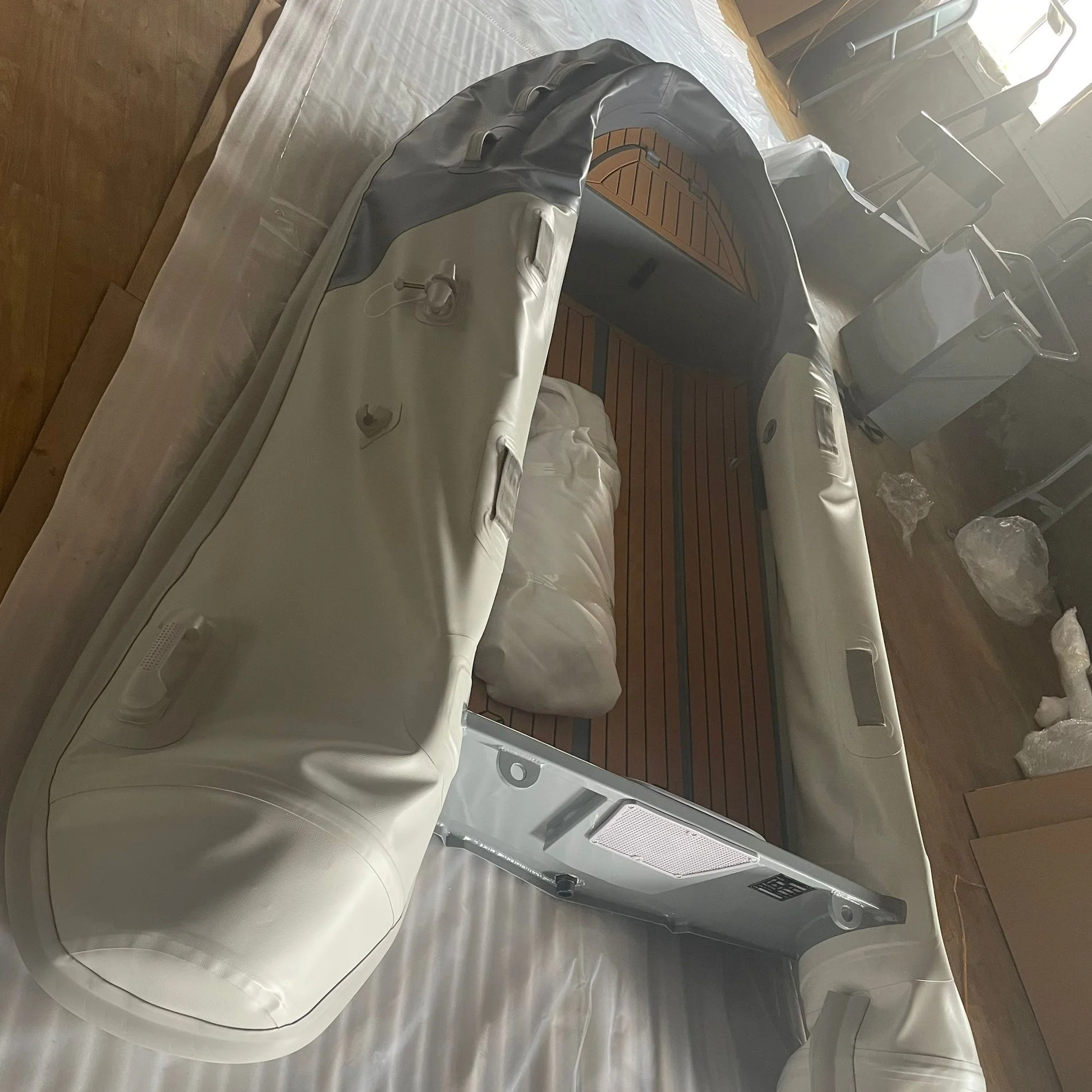 Small Craft 13ft RIB 390 Durable Hypalon PVC Aluminum Rib Inflatable Boats for  Fishing River