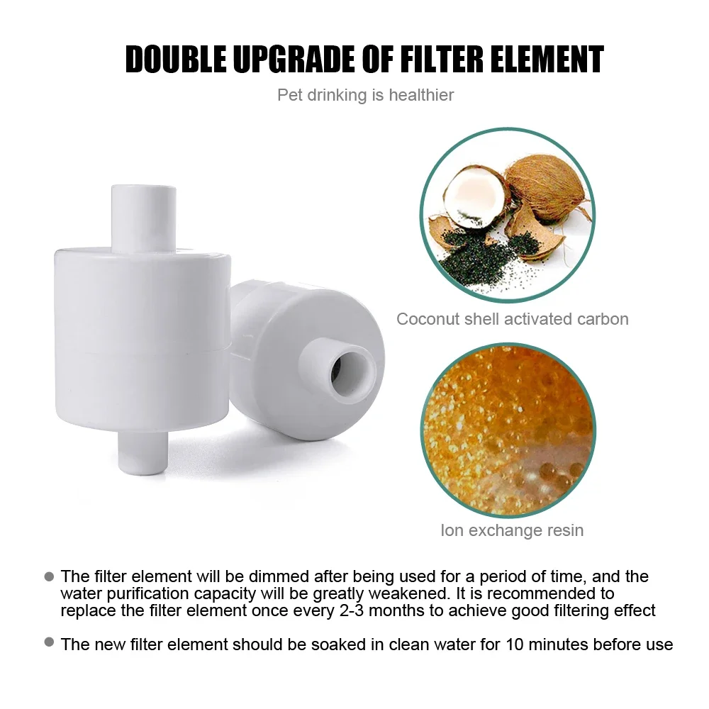 Replacemen Filters Foams Pump Activated Carbon FilterFor ELS PET 2.5L Cat Automatic Water Dispenser Drinking Fountain Filter