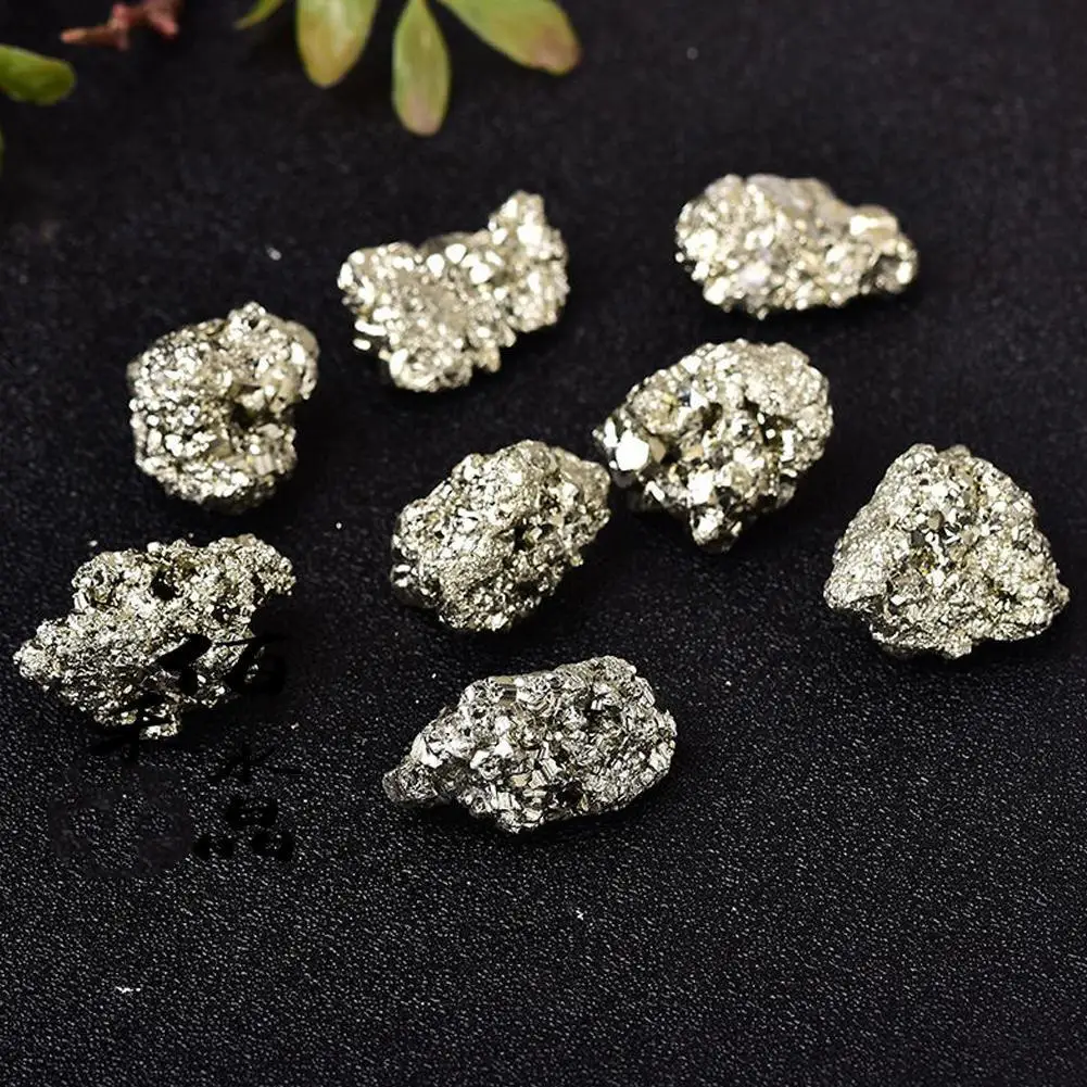 Pyrite Naturelle Irrégulière pour Décoration d'Aquarium, Clip de Quartz, Rugueux, Spécimen de Pierre, 40g, 1 Pièce, G9h4