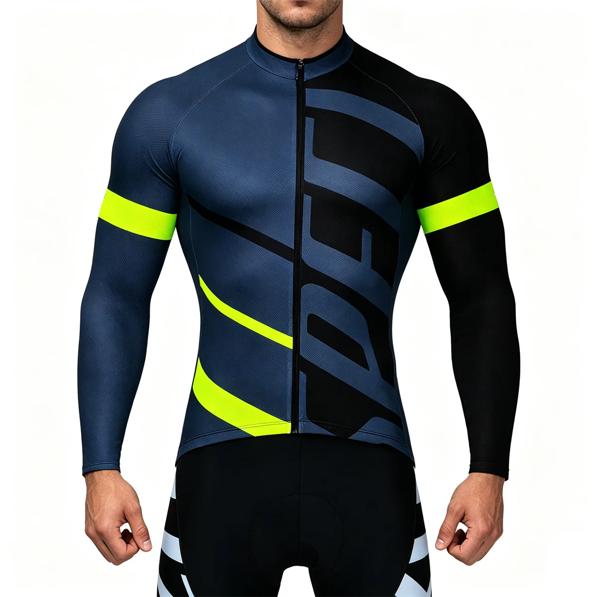 Winter-Thermo-Fleece-Radtrikot Herren MTB-Bekleidung 2027 Bluse Uniform Fahrradbekleidung Komplettes Tricuta-Latztrikot-Set – Detail 10