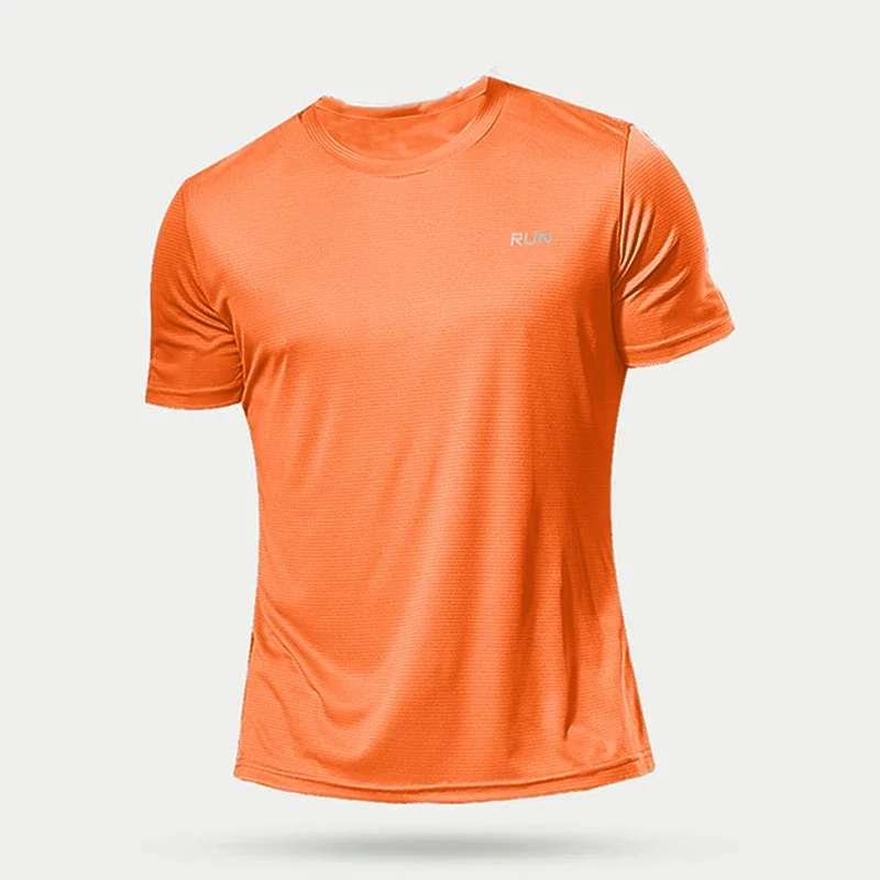 Men Fashion Soild t-Shirts Short Sleeve White Tops Tee Man Breathable Ice Silk Gym t Shirt Quick Dry Running Football Shirts 4XL