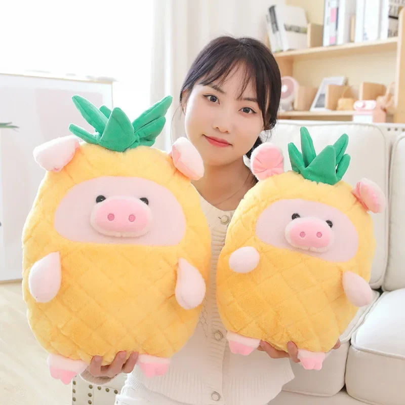 New Cartoon Cute Fruit Pig Doll Pineapple Pig Plush Toys Creative Ins Small Fresh Pineapple Pig Room Decorations Birthday Gifts