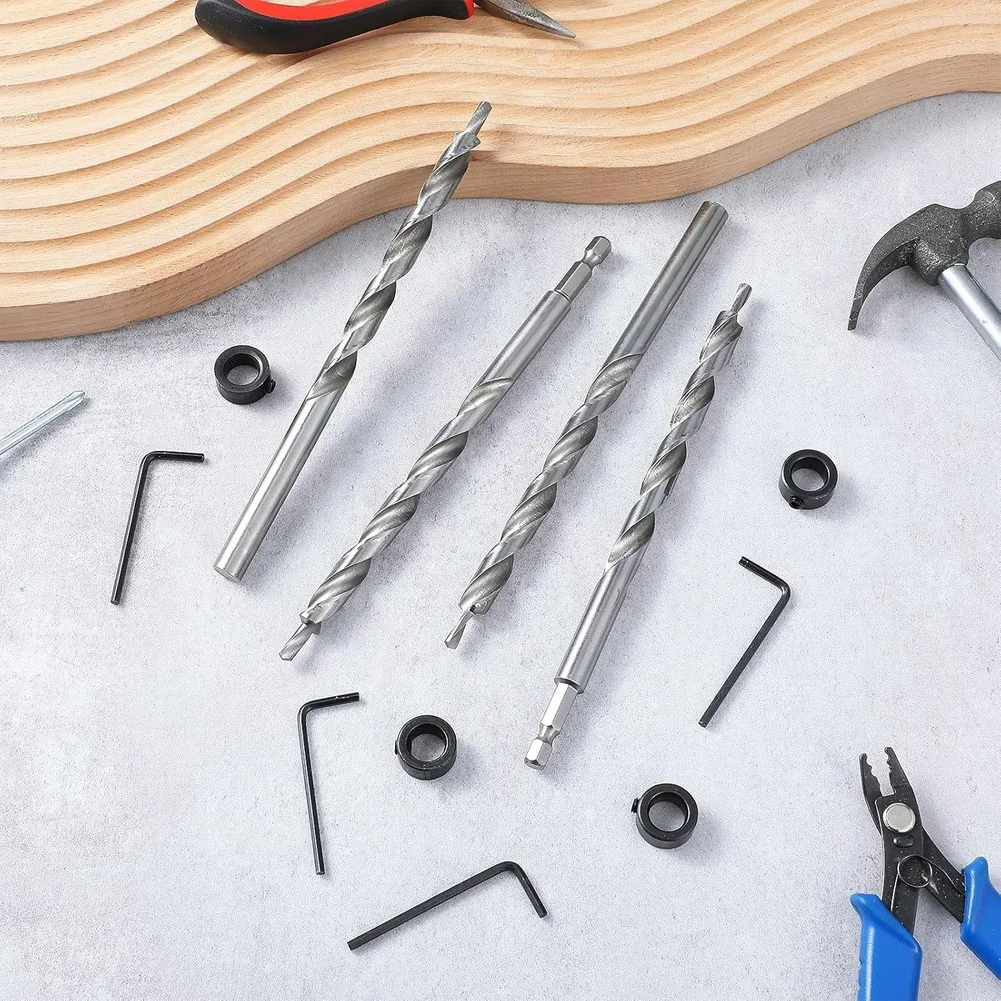 12pcs Woodworking Drill Locator Drill Bit Positioning Ring Oblique Hole Positioning Set Angled Hole Woodworking Positioner Kit