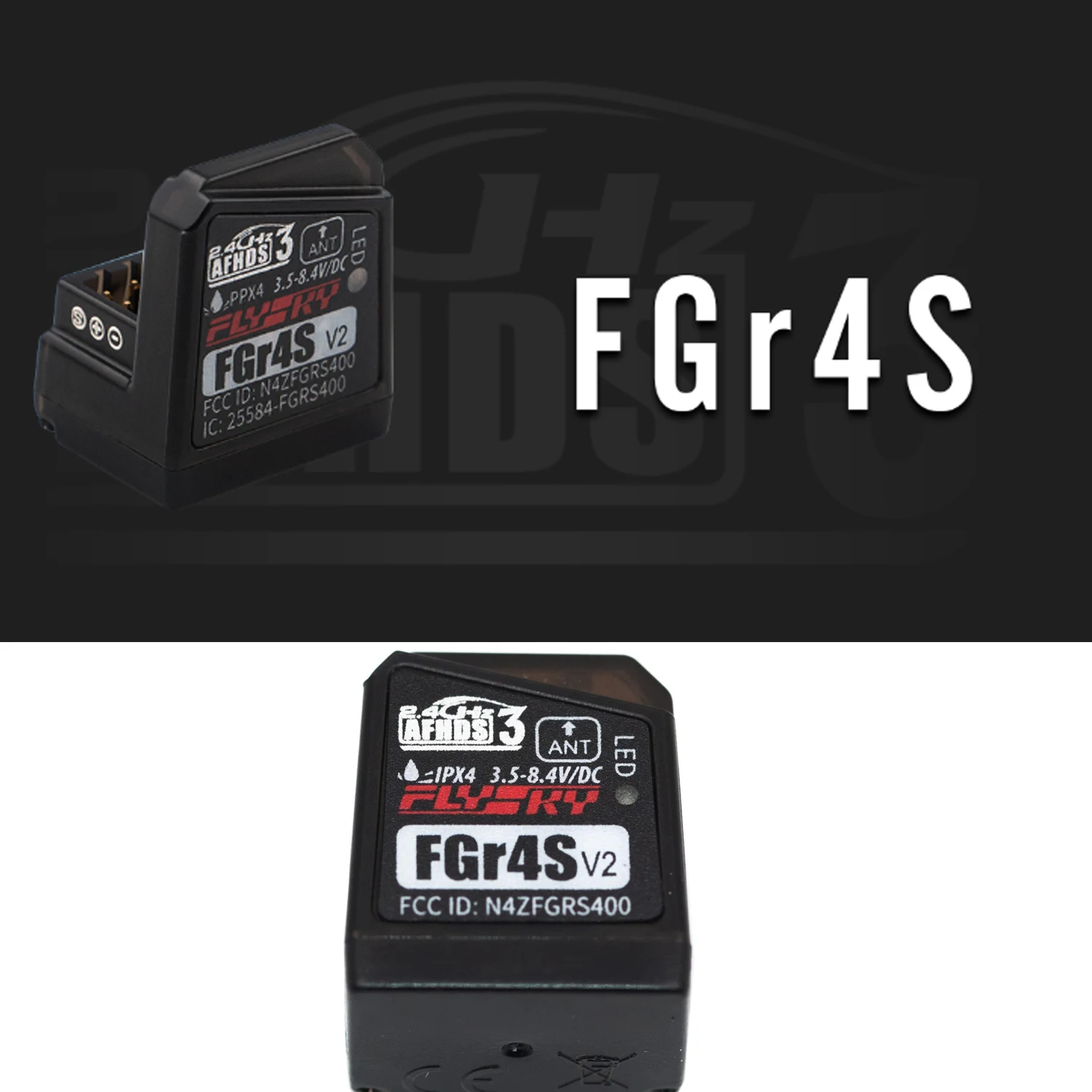 Flysky FGR4S V2 Receiver AFHDS Single-Antenna Bidirectional PWM/PPM/IBUS Output Receiver For Flysky NB4 PL18 RC Transmitter