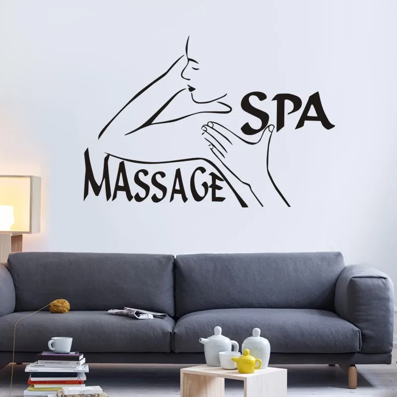 Spa Massage Wall Decal Beauty Salon Glass Sticker Posters Vinyl Decor Mural Window