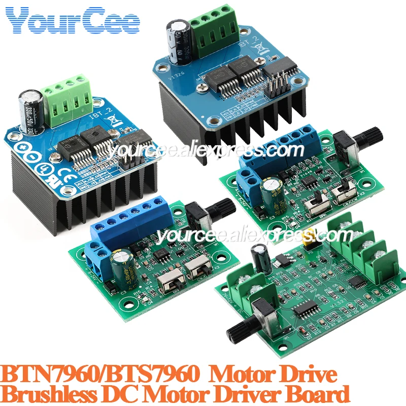 BTN7960 BTS7960 High Power Double Driver Board Module 43A H-bridge Motor Current Diagnostic DC Controller for DIY Smart Car