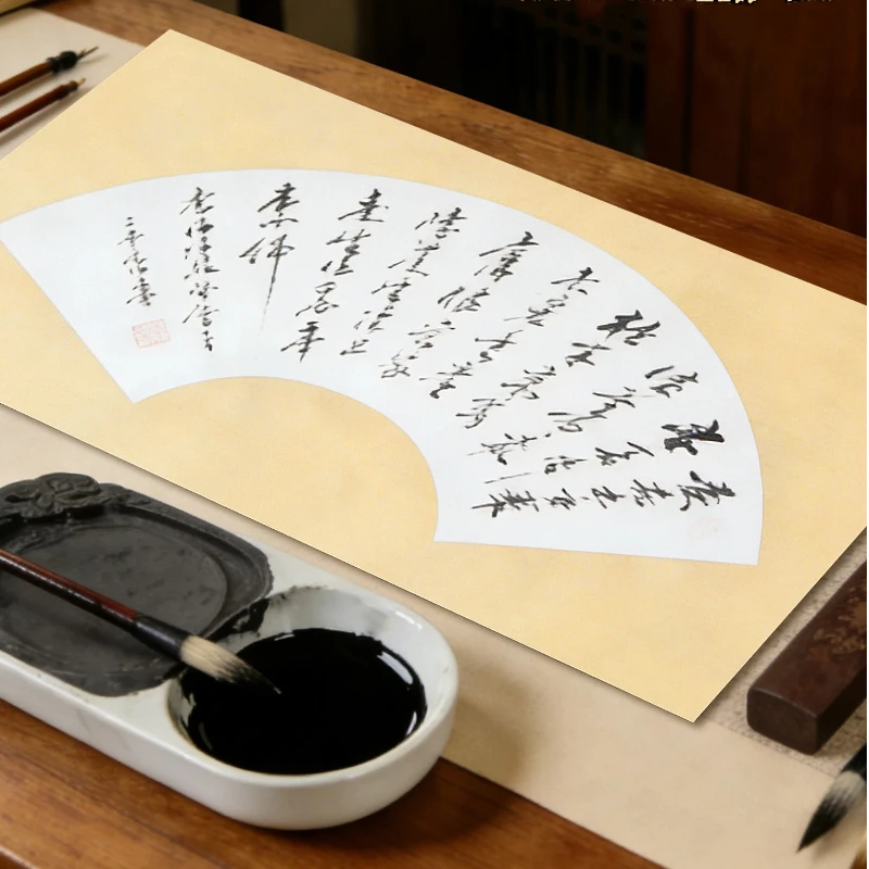 carte-da-pittura-in-carta-xuan-spessa-quadrata-colore-antico-carta-di-riso-semi-cotta-e-semi-nuda-montata-per-pratica-calligrafica-forniture-artistiche