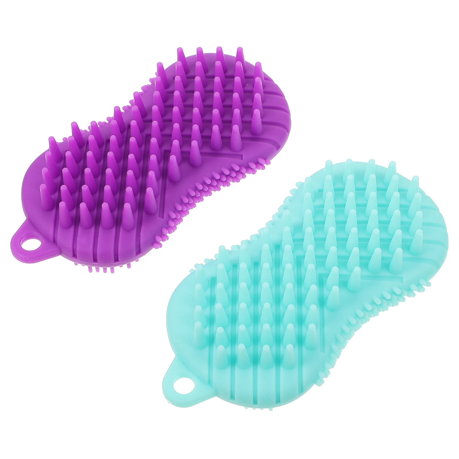 

2pcs Silicone Bath Brush for Body Cleaning Massage Shower Handheld Soft Baby Travel Use Body Scrubber Bath