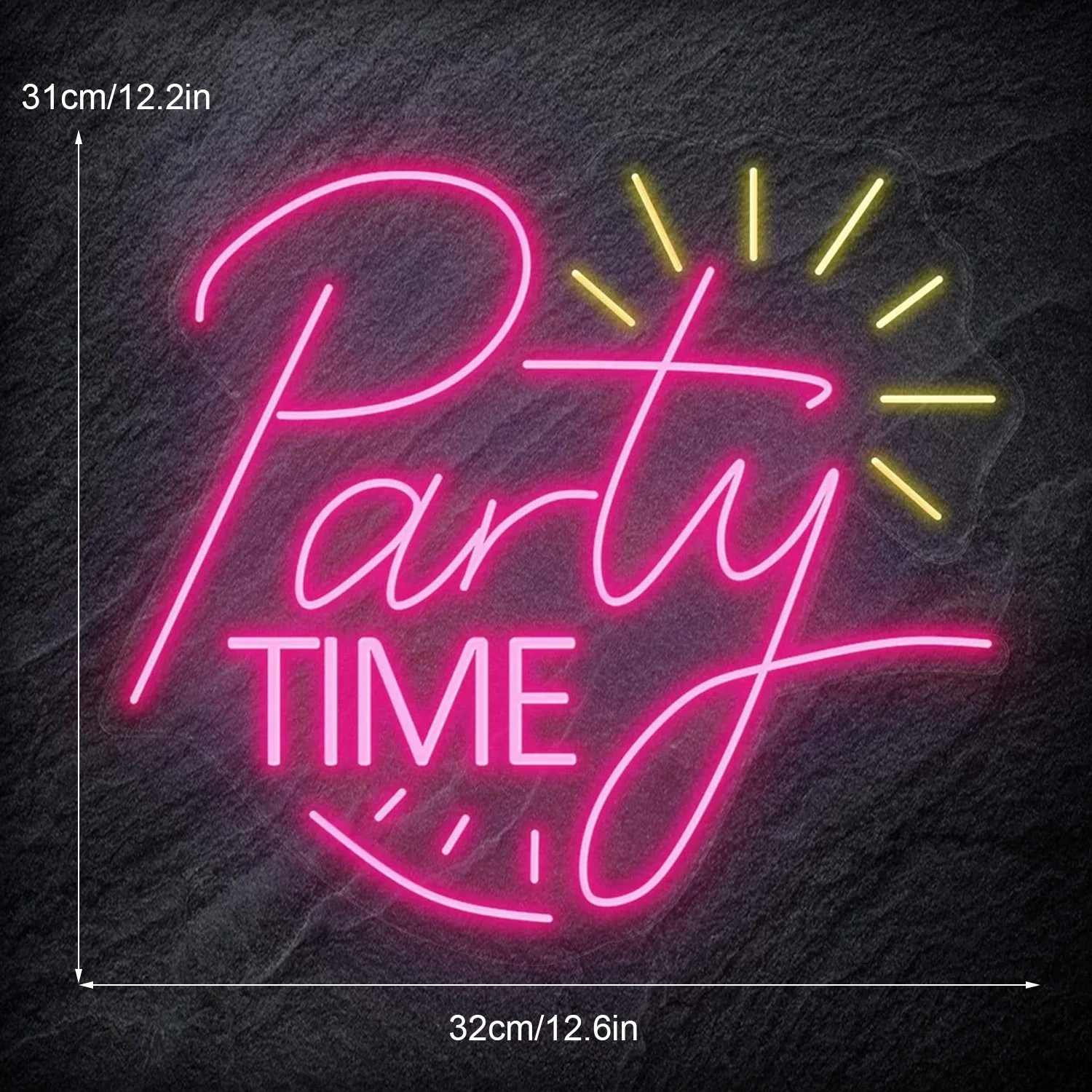 Party Time Neon Light Led Teken Bruiloft Reünie Thuis Voorstel Bar Party Club Shop Art Wanddecoratie Gepersonaliseerde Verjaardagscadeau